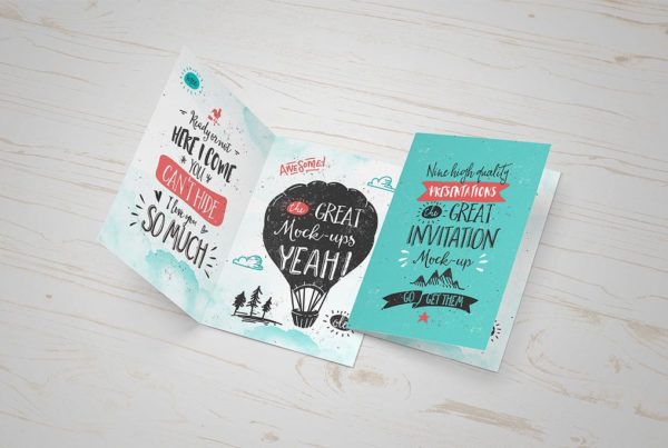 Invitation Greeting Card Mock Up Freebie