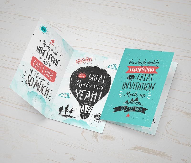 Invitation Greeting Card Mock Up Freebie